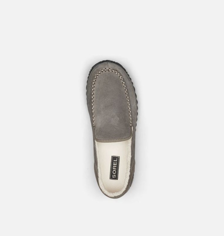 Mens Slippers Grey - Sorel Dude Moc™ - 291450-GNJ